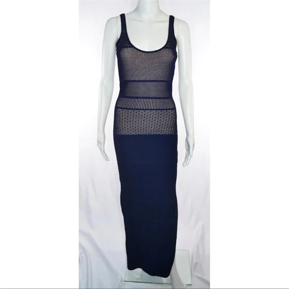 VENUS | Dresses | Nwt Venus Navy Blue Crochet Maxi Dress | Poshmark